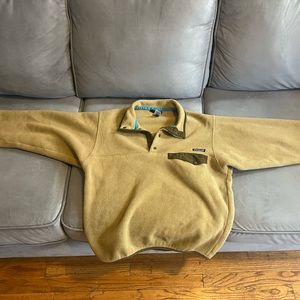khaki Patagonia quarter zip